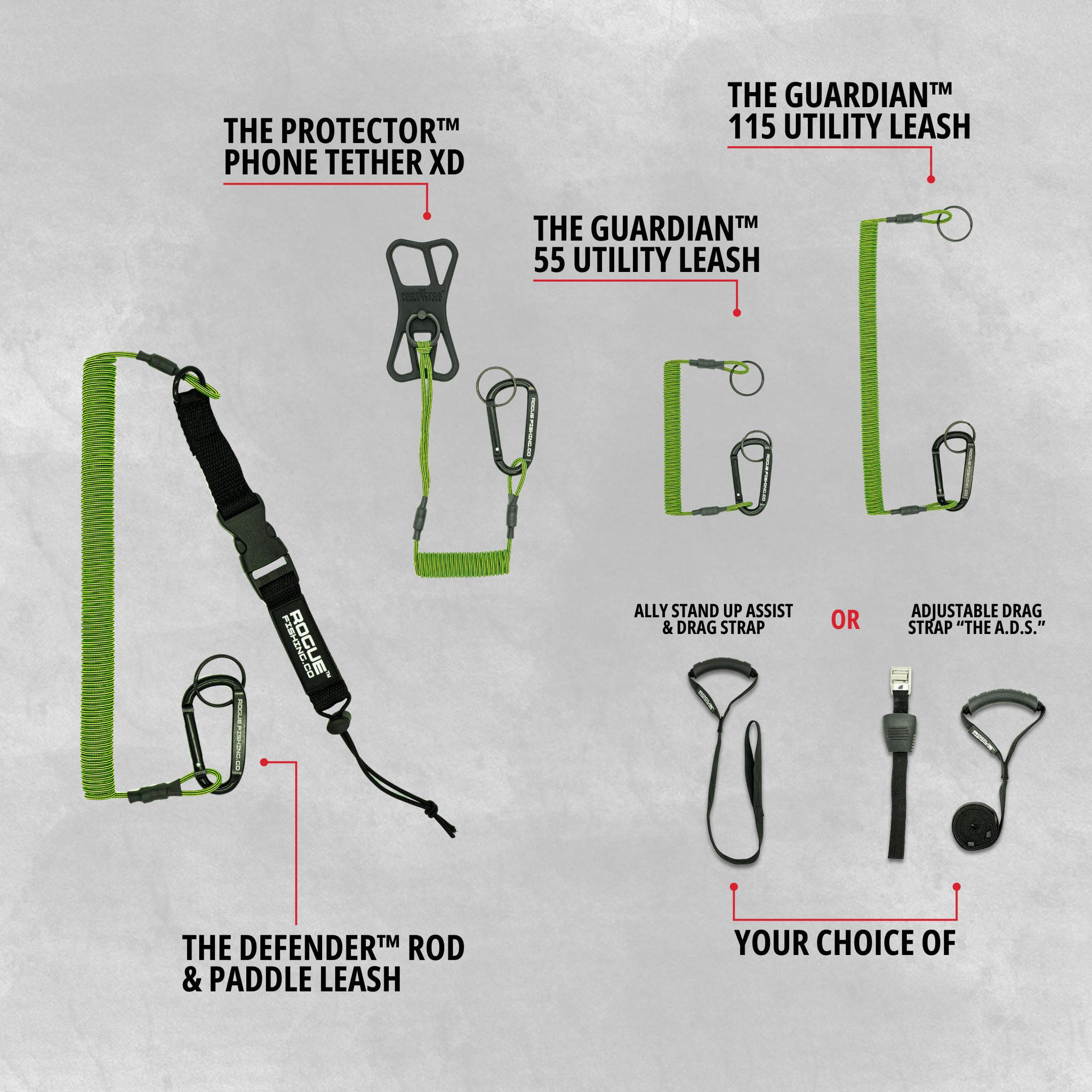 Kayak Fishing Leash Rogue Fishing Defender Rod & Paddle Leash - Quick  Detach Coiled Safety Tether (Yellow) Kayak Rod Leash